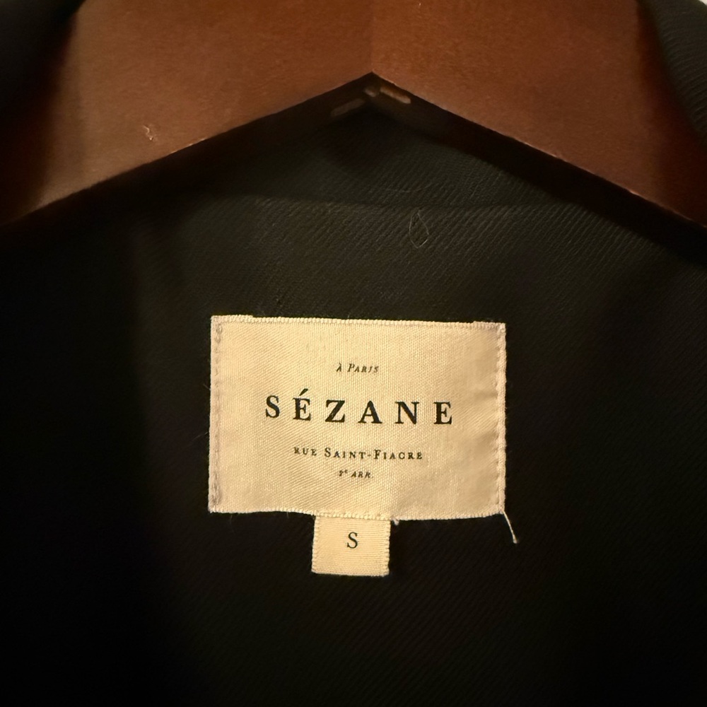 Sezane Will Black Button-Front Women's Jacket, Small - Picture 4 of 5
